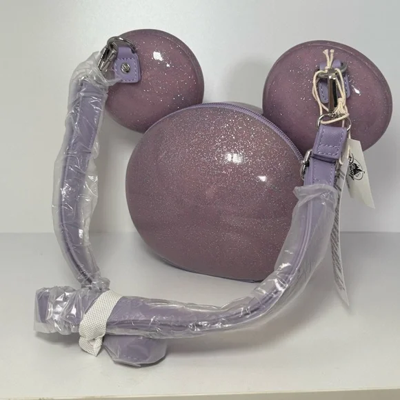 Loungefly Mickey Mouse Moulded Purple Bag Disney Parks - Picture 3 of 9